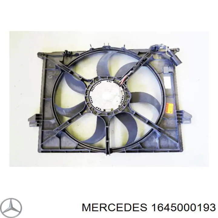 1645000193 Mercedes дифузор радіатора охолодження, в зборі з двигуном і крильчаткою