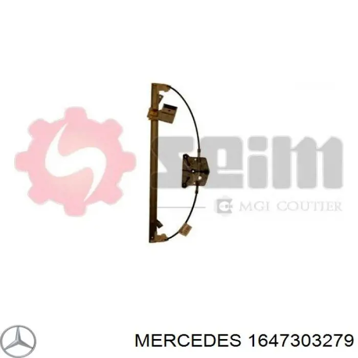 A1647303579 Mercedes механізм склопідіймача двері задньої, правої