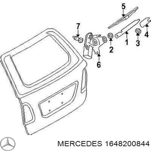 1648200844 Mercedes важіль-поводок склоочисника заднього скла