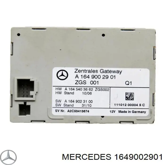 Блок керування центральним замком A1649002901 Mercedes