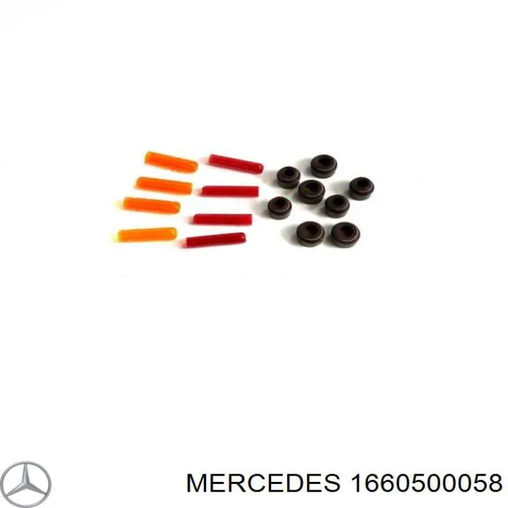 1660500058 Mercedes сальник клапана (маслознімний, впуск/випуск, комплект на мотор)
