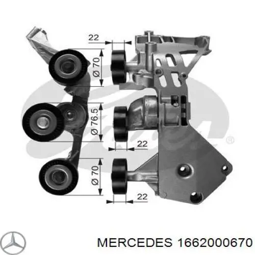 Натягувач приводного ременя 1662000670 Mercedes