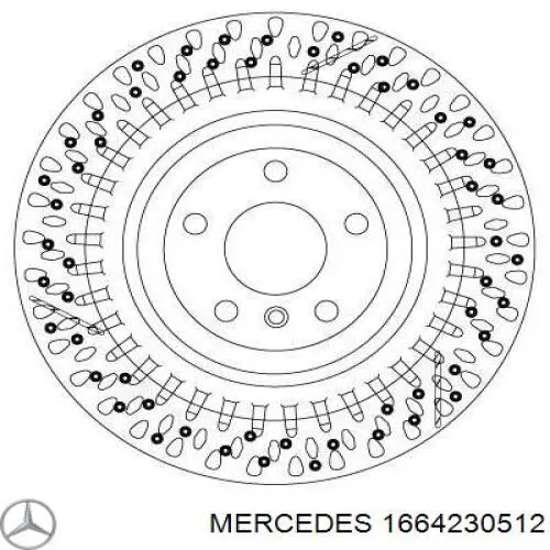 1664230512 Mercedes диск гальмівний задній