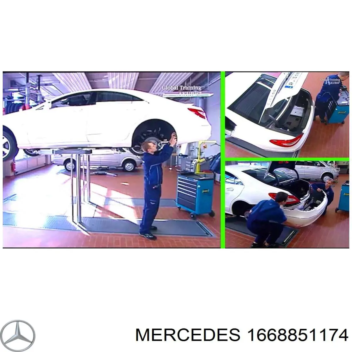 1668851174 Mercedes молдинг заднього бампера