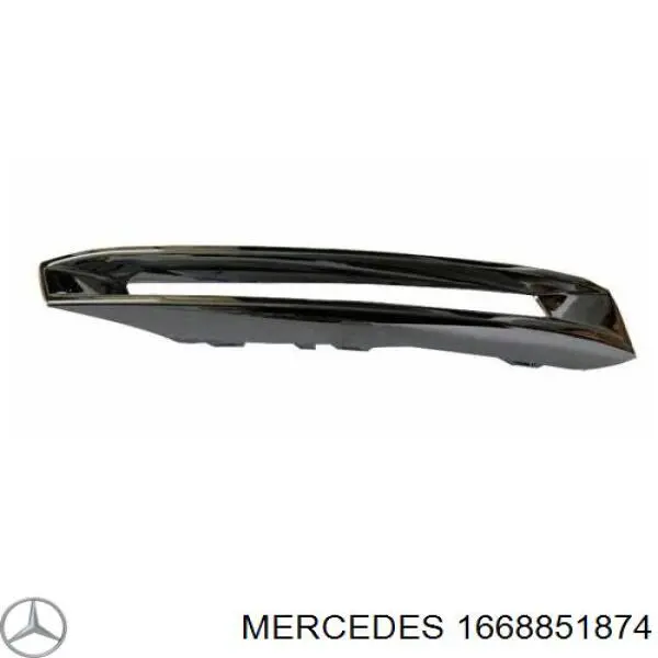 Обід (окантовка) фари противотуманної, правої 1668851874 Mercedes