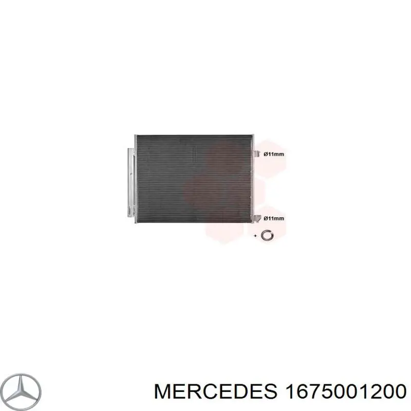 Радіатор кондиціонера на Mercedes ML/GLE (W167)