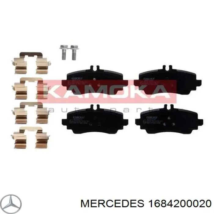 1684200020 Mercedes колодки гальмівні передні, дискові