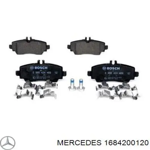 1684200120 Mercedes колодки гальмівні передні, дискові