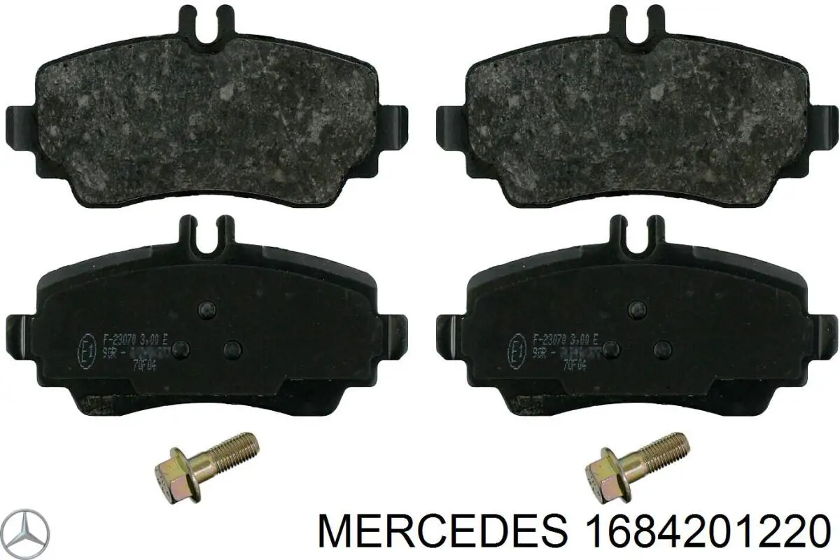 1684201220 Mercedes колодки гальмівні передні, дискові