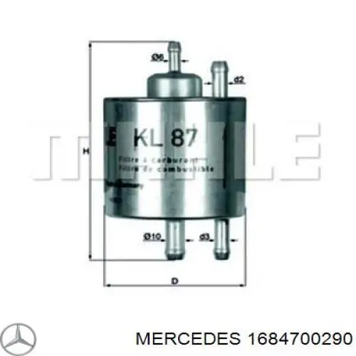  Абсорбер парів Mercedes Vaneo 