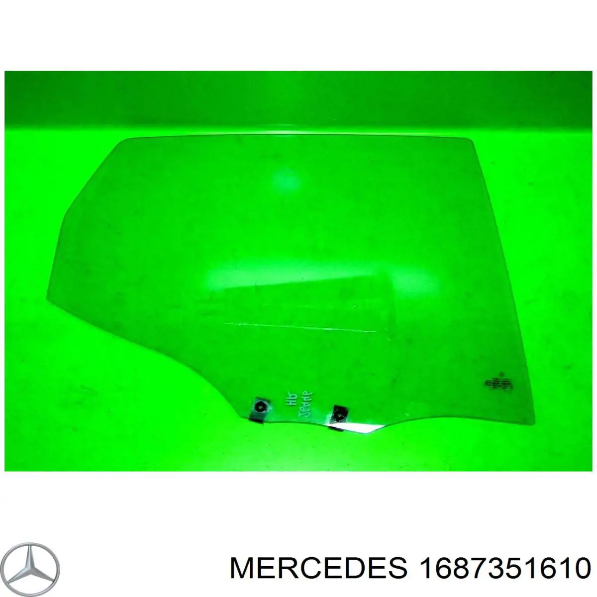 Скло задньої двері правої на Mercedes A-Class (W168)