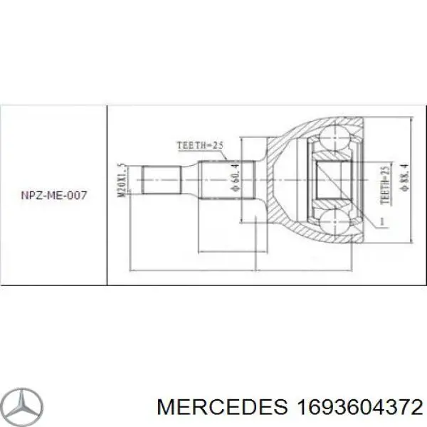 Купити 302004190435 Magneti Marelli Ліва піввісь