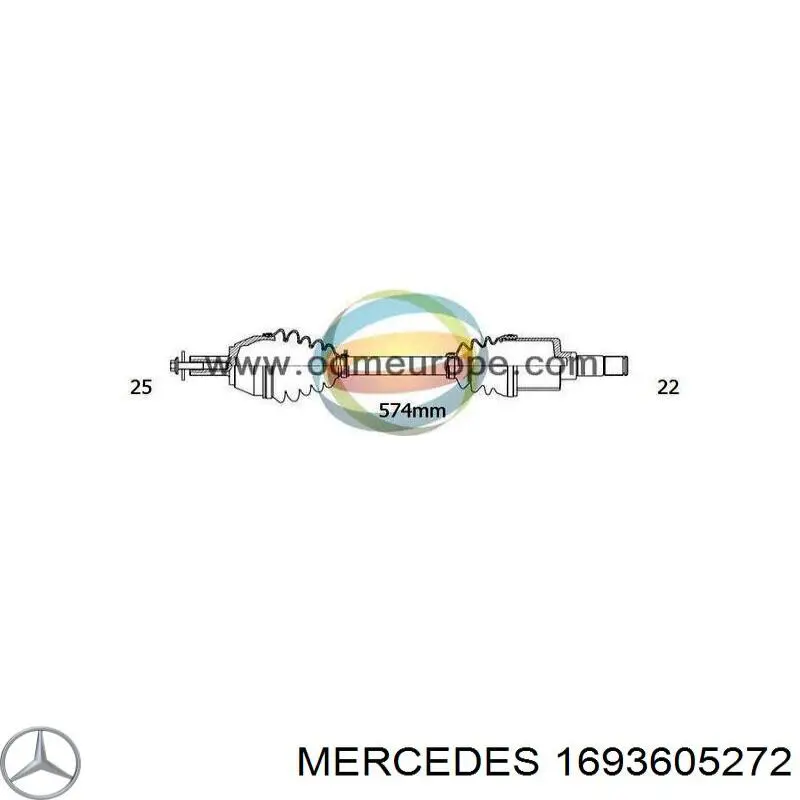 A1693608272 Mercedes Привід передній правий
