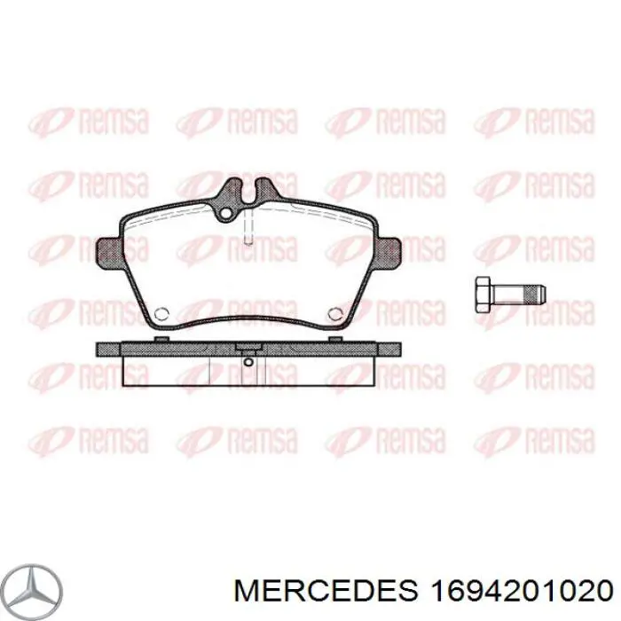 1694201020 Mercedes колодки гальмівні передні, дискові