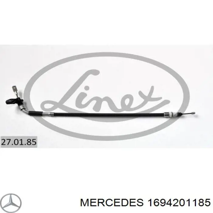 1694201185 Mercedes трос ручного гальма задній, лівий