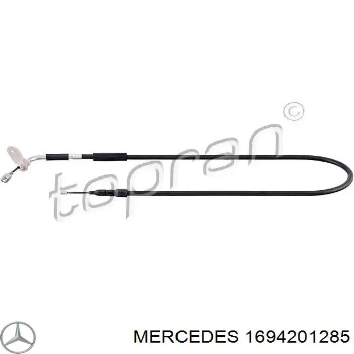 1694201285 Mercedes трос ручного гальма задній, правий