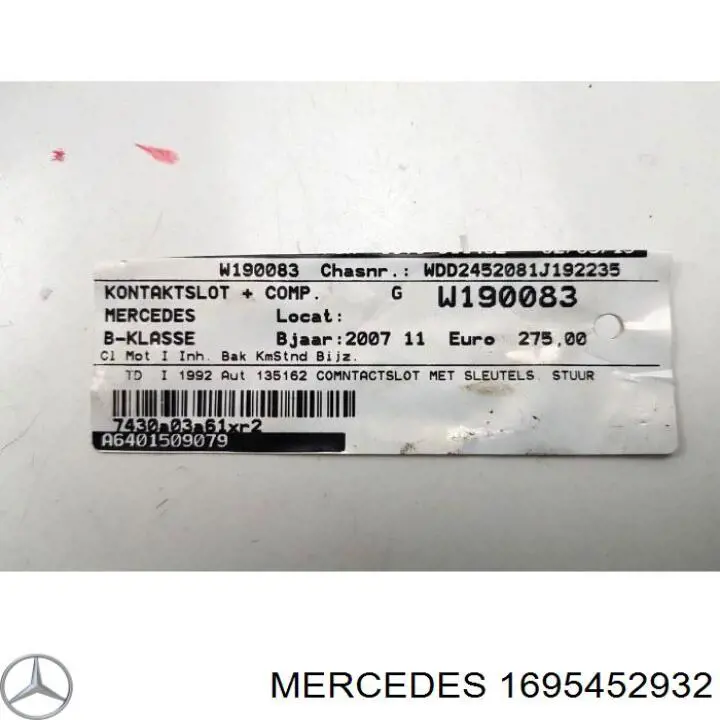 Електронний модуль рульової колонки Mercedes A169545293280
