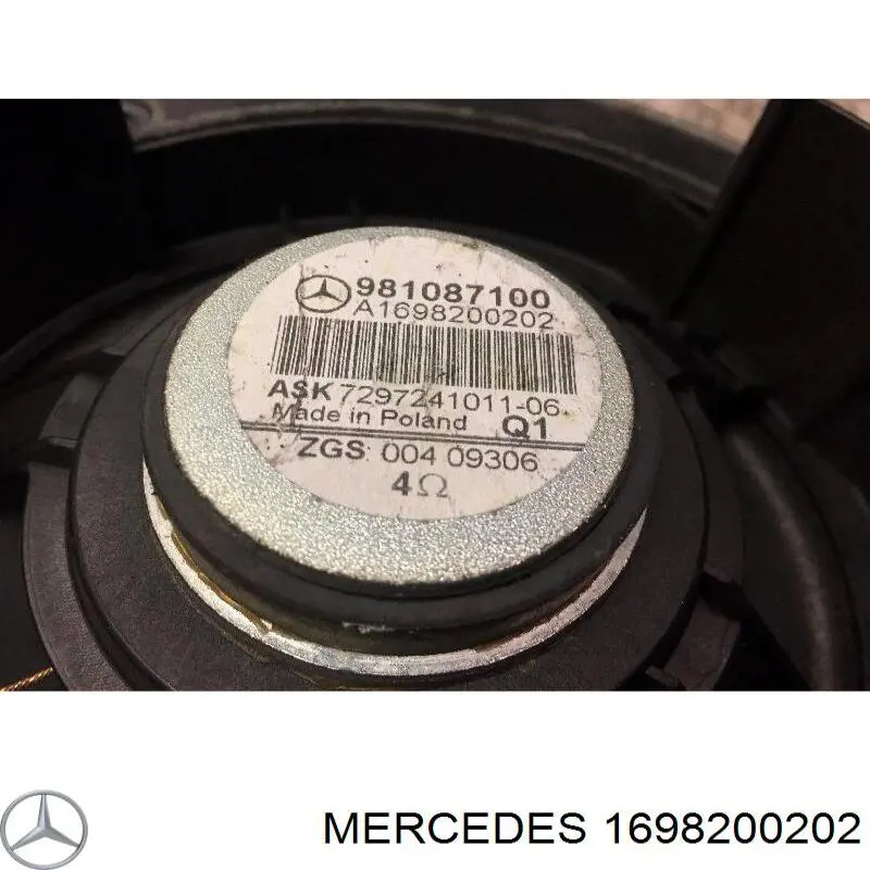 Купити A169820020264 Mercedes Динамік передньої двері