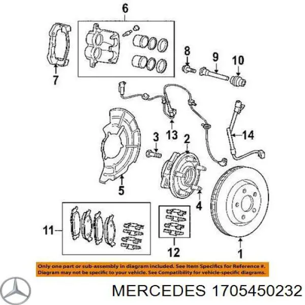 Купити A1705450232 Mercedes Блок керування ESP