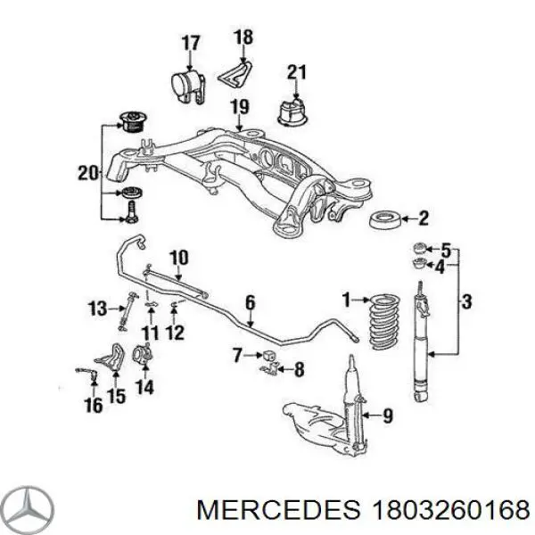 A1803260168 Mercedes Буфер-відбійник амортизатора переднього