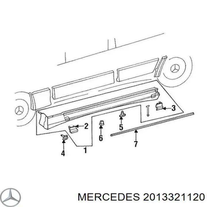 Купити A2013321120 Mercedes Важіль маятниковий