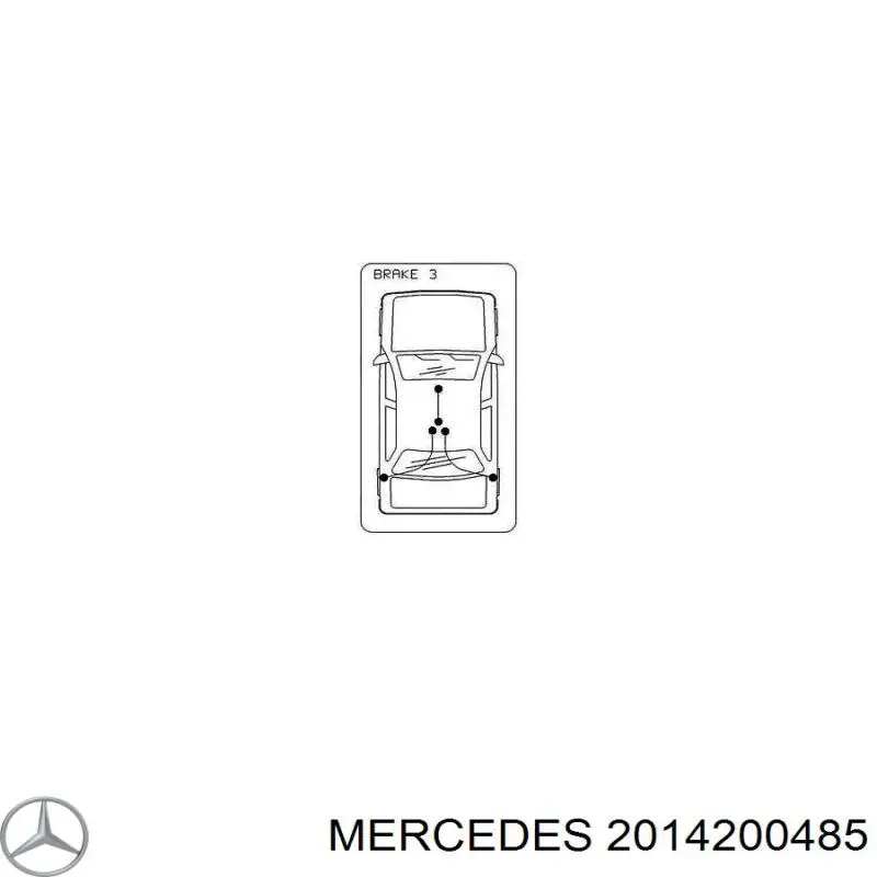 Трос ручного гальма передній 2014200485 Mercedes