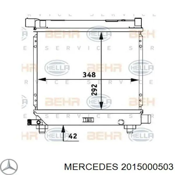 2015000503 Mercedes радіатор охолодження двигуна