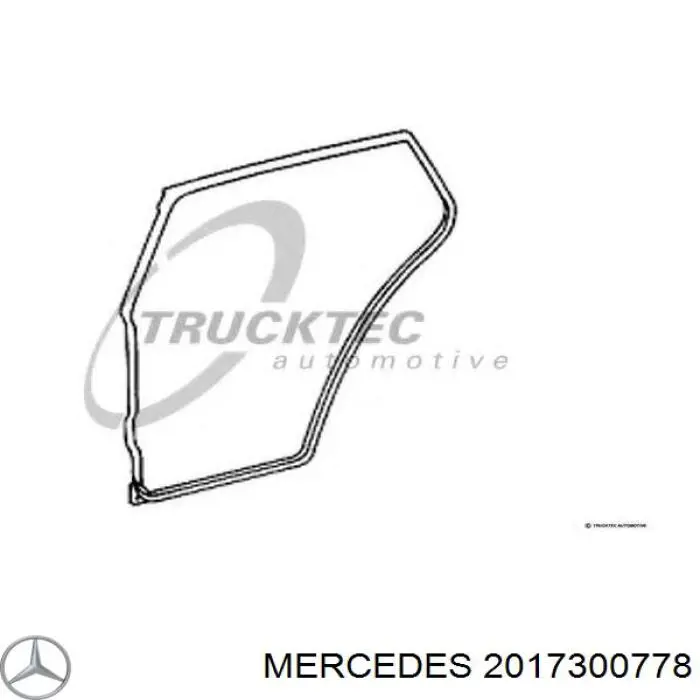 A2017300778 Mercedes Ущільнювач дверей передніх, лівих (на двері)