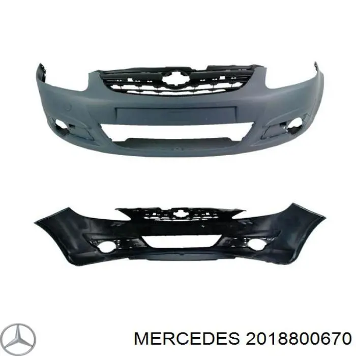 Купити A2018800670 Mercedes Буфер (бампер) передній