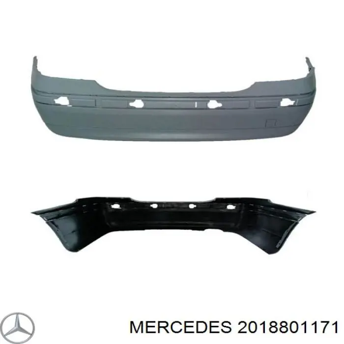 Кожух бампера заднього Mercedes C 190 седан (W201) (1982 - 1993) ціна, від 119.92 USD