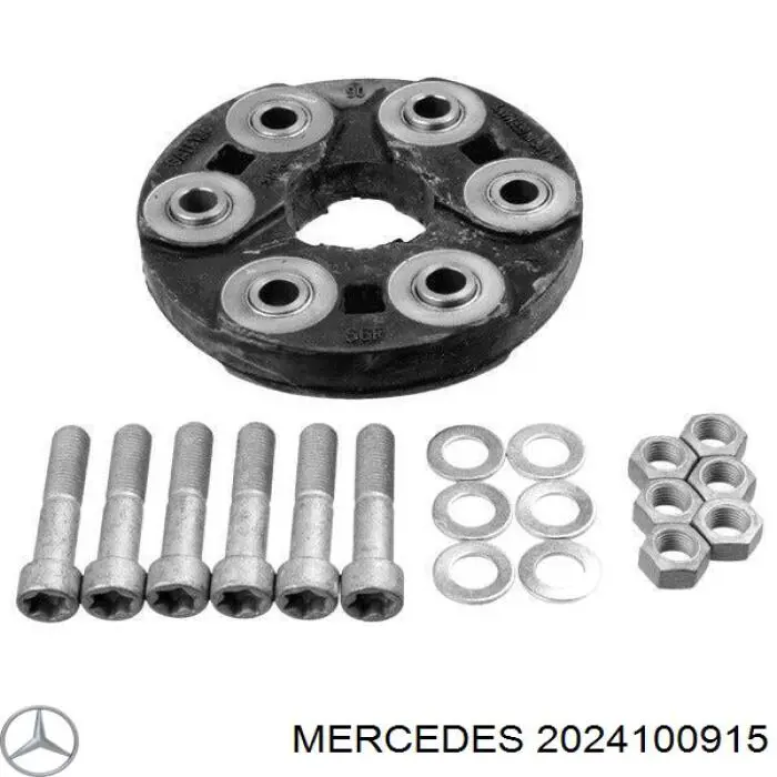 2024100915 Mercedes муфта кардана еластична, перед./зад.