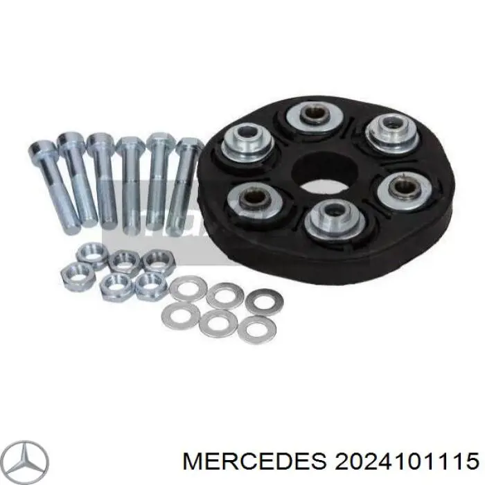Гумова пружна муфта кардана передня Mercedes 2024101115