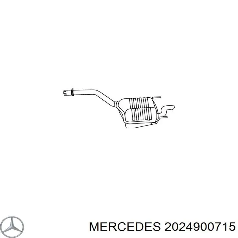 A2024900115 Mercedes глушник, задня частина