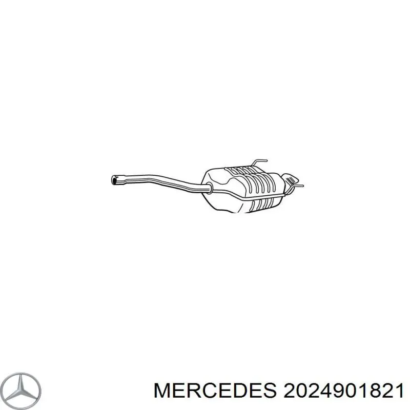 A2024901821 Mercedes Глушник, середня і задня частина