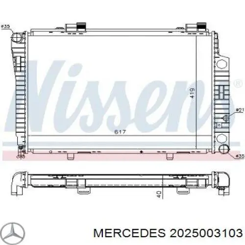2025003103 Mercedes радіатор охолодження двигуна