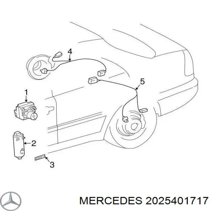 Датчик АБС (ABS) передній, лівий A2025401717 Mercedes