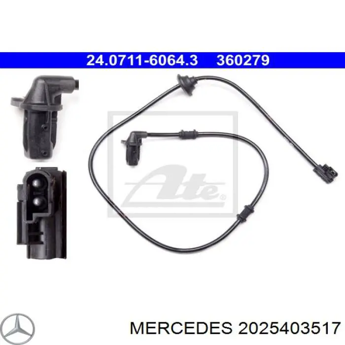 2025403517 Mercedes датчик абс (abs задній, правий)