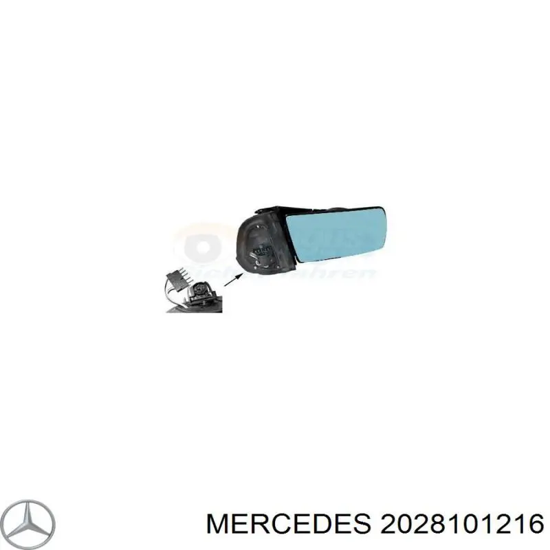 2028101216 Mercedes дзеркало заднього виду, праве