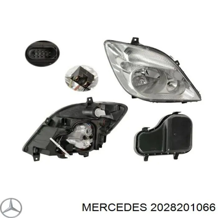 Скло фари правої A2028201066 Mercedes