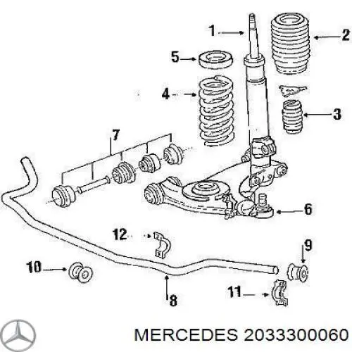 Сальник передньої маточини 2033300060 Mercedes