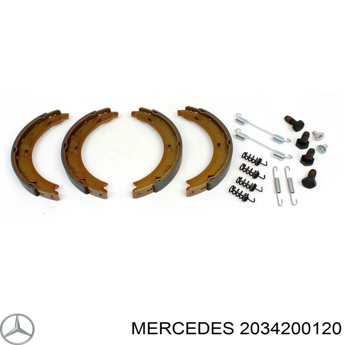 2034200120 Mercedes колодки ручника/стоянкового гальма