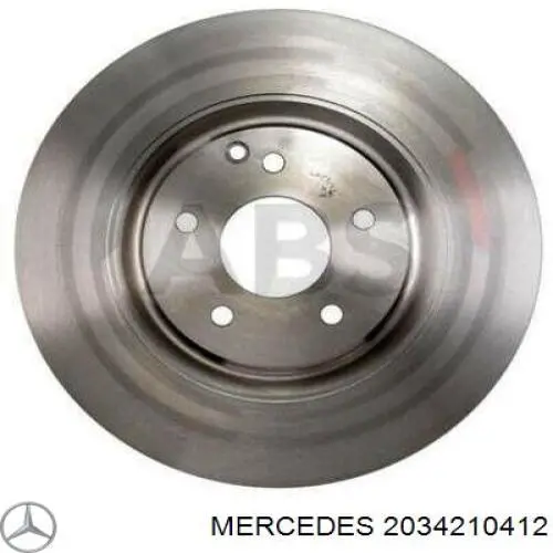 2034210412 Mercedes диск гальмівний передній