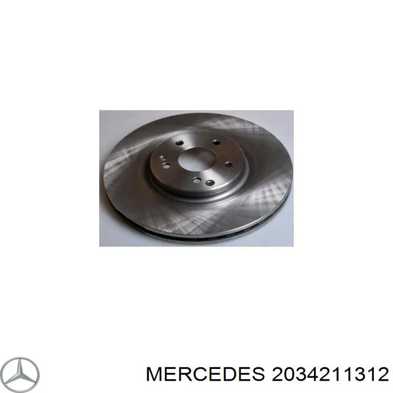 2034211312 Mercedes диск гальмівний передній