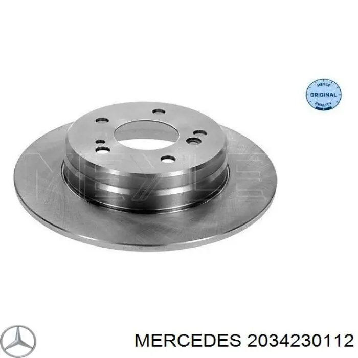 2034230112 Mercedes диск гальмівний задній