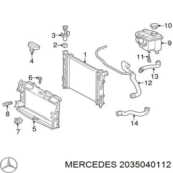  Mercedes A2035040112 ціна, від 2.53 USD