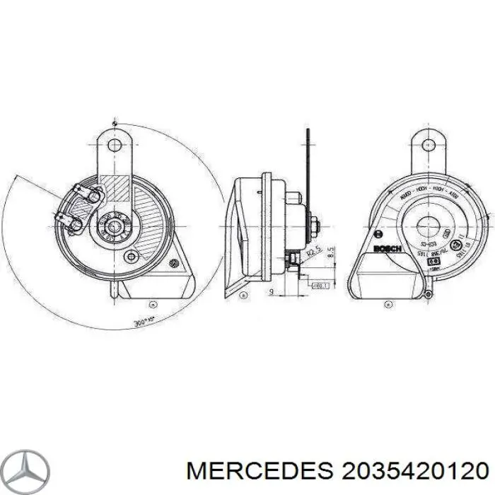 2035420120 Mercedes сигнал звукової