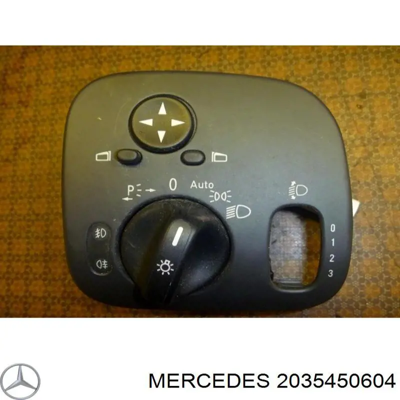 2035450604 Mercedes перемикач світла фар, на "торпеді"