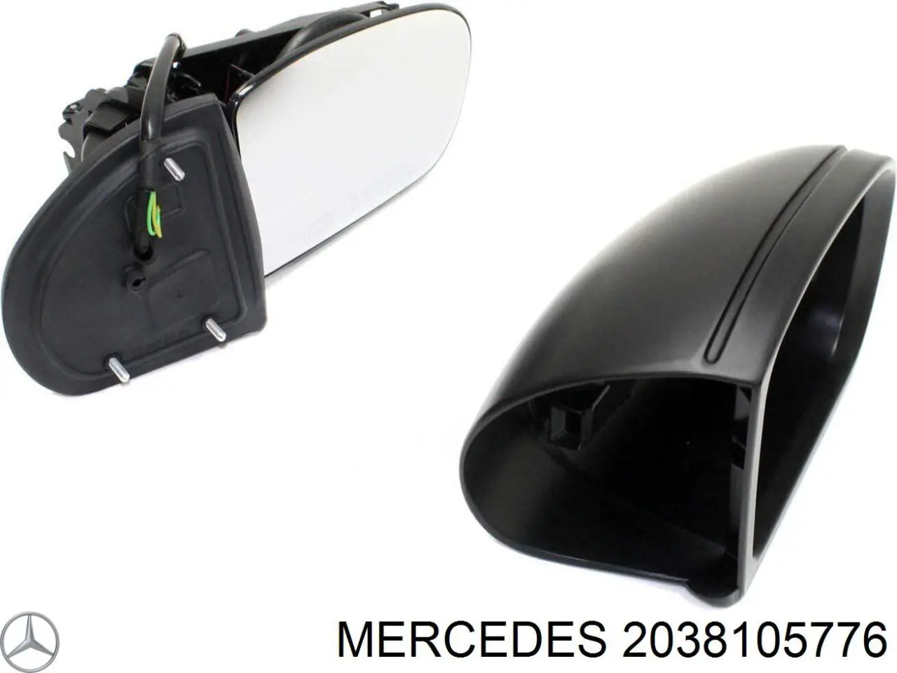 2038105776 Mercedes дзеркало заднього виду, ліве