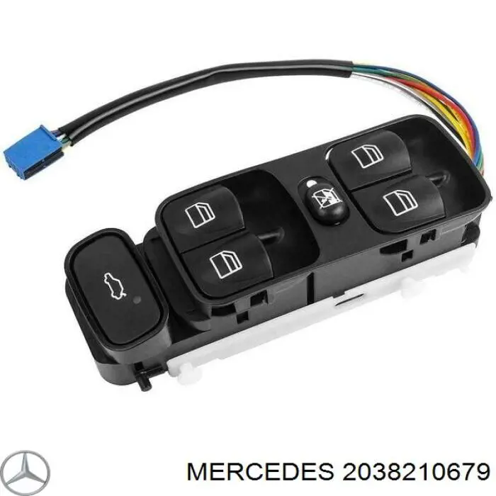 Кнопковий блок керування склопідіймачами передній лівий на Mercedes C (W203)