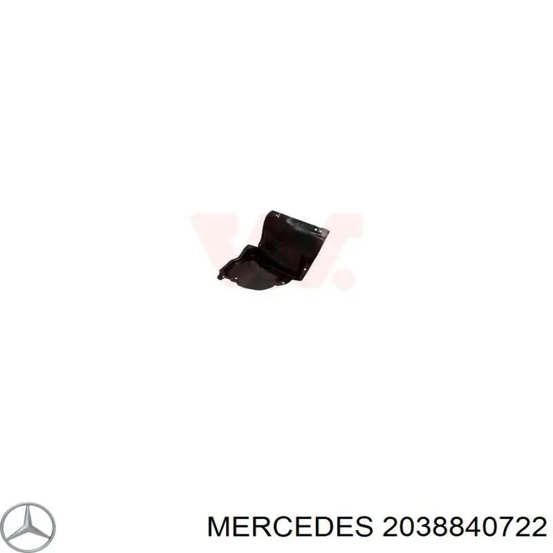 2038840722 Mercedes підкрилок переднього крила, лівий передній